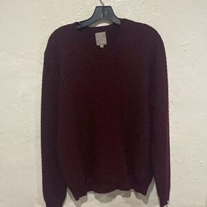 A-Frame Simon Brick Crewneck Sweater Burgundy Size M